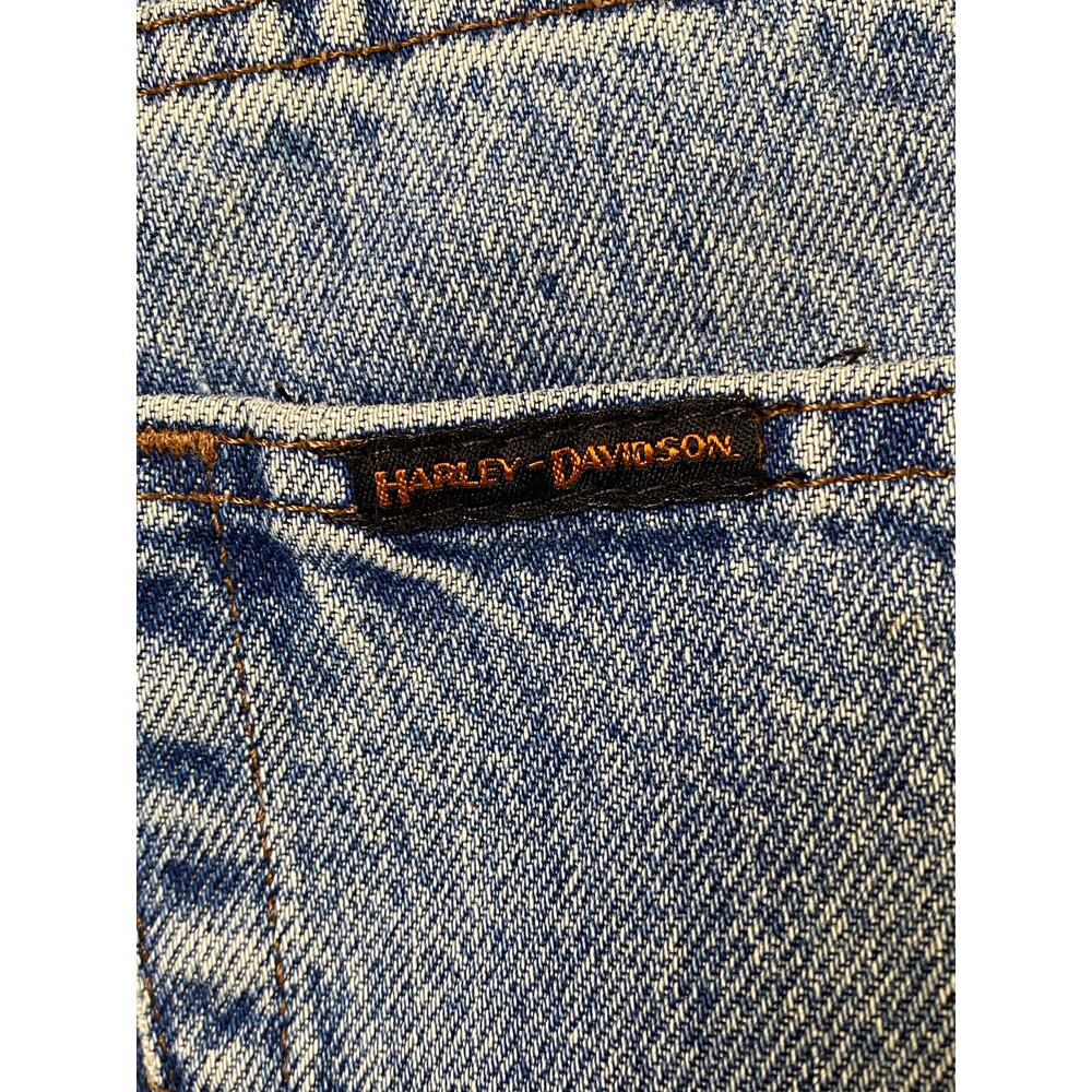 Harley-Davidson Men's Blue Denim Straight Leg Jeans Size 40x30 Flaw - Picture 9 of 10